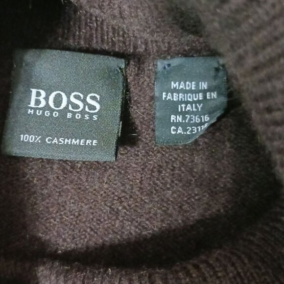Hugo Boss 100% Cashmere Brown Turtleneck Sweater Mens Size 41 - Picture 3 of 9